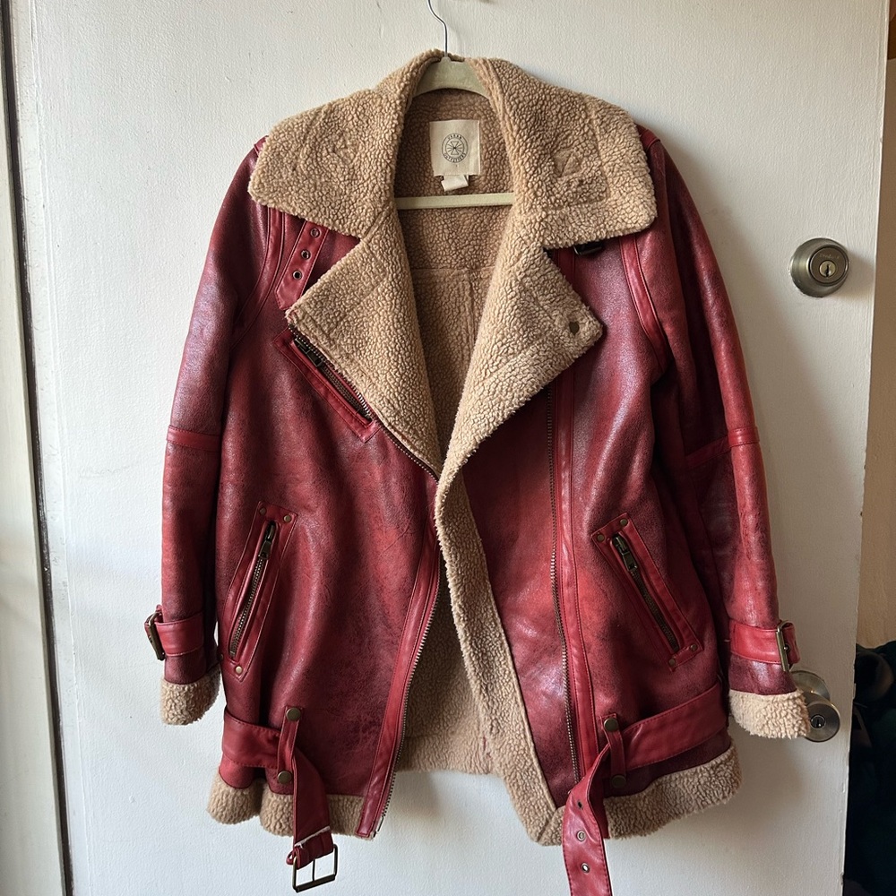 Urban Outfitters Faux Leather Winter Coat size Small